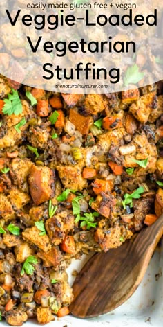 a casserole dish with meat and vegetables in it