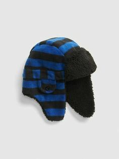 BRAND NEW WITH TAGS Gap Kids Blue/black sherpa Fleece Trapper Hat  Warm Fleece Lining  S/M (Approx. 6-8 Youth) Retail:  $24.95 Trapper Hat, Soft Boy, Kids Fleece, Trapper Hats, Boys Backpacks, Children Images, Boys Accessories, Gap Kids, Popular Color