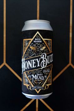 honey buzz mead can brewery Kombucha Labels, Alcohol Packaging Design, Honey Mead, Honey Logo, Honey Wine, Vintage Beer Labels, Graphic Design Posters Layout, Beer Label Design, Orange Blossom Honey