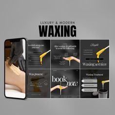 an advertisement for luxury and modern waxing