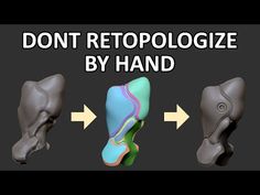 three different types of feet with the words don't retopologize by hand