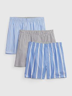 Cotton Boxers (3-Pack) | Gap Casual Printed Bottoms For Daywear, Gap Cotton Bottoms For Daywear, Gap Bottoms For Daywear In Summer, Gap Bottoms For Summer Daywear, Gap Summer Daywear Bottoms, Casual Gap Bottoms For Daywear, Coast Style, Mens Boxer Shorts, Stylish Hoodies