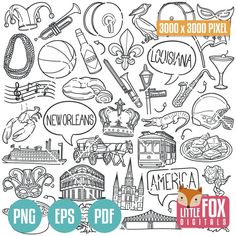 various hand drawn finance symbols and icons in black and white stock photo, royalty illustration