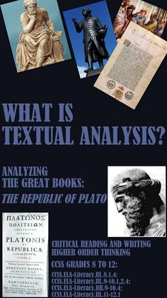 what is textual analyses? analyzing the great books, the republic of platio