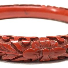 Lovely 3/8" wide vintage red Chinese cinnabar bangle bracelet. It measures 2 5/8" across the inside diameter, which I believe is pretty average in size. The Art Deco era bracelet is in mint condition and would look great with any Downton Abbey era outfit. "Awesome seller, great inventory, very reasonable,responsive, speedy shipper!" - Wendy V. Click here to view more reviews! Era Bracelet, Art Deco Era, Downton Abbey, Bangle Bracelet, Mint Condition, Vintage Antiques, Vintage House, Cuff Bracelets, Leather Bracelet