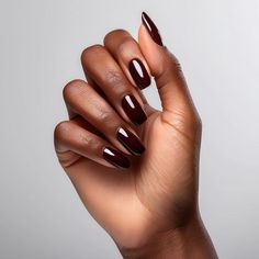 Cocoa gel polish is a rich, chocolatey shade that’s an absolute staple for every nail kit. With its deep, velvety brown hue, Cocoa exudes warmth and sophistication, making it a versatile choice for any season. Gel colour system UV and LED curable Soak off Highly pigmented Long lasting wear Silky smooth application Vegan & Cruelty Free Use with a TWENTY™ base coat and top coat to ensure the gel application is complete. One 18ml bottle achieves up to 85 sets. FOR PROFESSIONAL USE ONLY. Colour Representation: We work hard to ensure the colour shown on screen matches the product as closely as possible. However, colours may vary slightly to the physical product due to differences in screen resolution on varying devices. Join the TWENTY Insta fam...Tag @twenty.pro.official to share your #nailfie Short Oxblood Nails, Brown Girl Nail Colors, Brown Xmas Nails, Espresso Nail Color, Dark Brown And Gold Nails, Brown Sugar Nails, Chocolate Red Nails, Brown Toe Nail Polish, Black Brown Nails