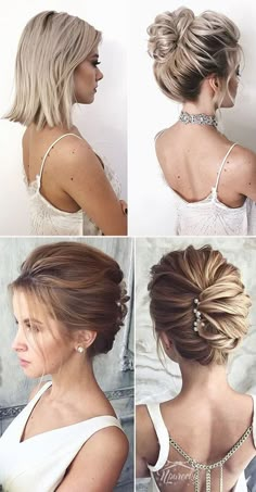 Classic Updo Wedding, Hairstyle For Medium Length, Updo Bride, Classic Updo, Updo Wedding