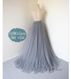 Gray long maxi tulle skirt with a big train,bridesmaid dress,photo shoot tulle skirt Long Tulle Skirts, Crop Top Outfits Indian, Maxi Tulle Skirt, Bridesmaid Tulle, Bridesmaid Skirts, Big Skirts, Tulle Long Skirt, Outfits Indian, Tulle Maxi Skirt