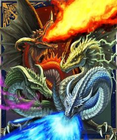 Elements Elements Dragons, Elemental Dragons, Fiery Dragon, Dragon Horse, Enter The Dragon, Mythical Animal, Celtic Art