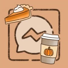 a cup of coffee next to a piece of pie