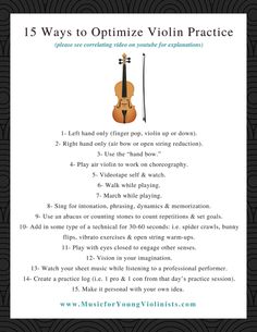 an image of violin practice instructions for beginners