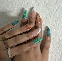 Brown Nail Set, Kylie Nails, Grunge Nails, Summery Nails, Nails Only, Girls Nails, Manicure Y Pedicure, Beauty Nail