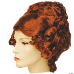 Synthetic fiber beehive styled wig with tight curls in a southern upsweep. One size fits most adults. Beehive Wig, Ginger Wig, Big Momma, Halloween Costume Props, Bearded Lady, Bee Inspired, Tight Curls, Funny Costumes, Costume Wigs