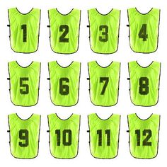 ad eBay - Soccer Training Vest 28" Numbered Soccer Team Sports Pinnies with Belt Green - Buy Now, click the link (eBay)