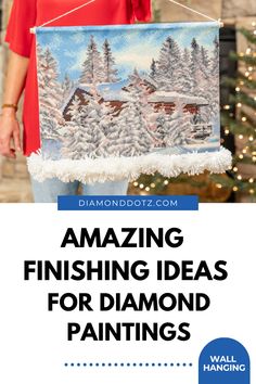 easiest ever diamond painting wall hanging - no frame needed Diamond Dotz Ideas, Diy Diamond Art Frame, How To Hang Diamond Painting, Diamond Dotz Framing Ideas, How To Frame Diamond Art Pictures, How To Display Diamond Art, How To Frame Diamond Painting