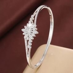 Brand New Women's White Gold Diamond Bangle Bracelet 14k White Gold Plated Sterling Silver Genuine 2ct Radiant Cut Lab Created Diamonds 7" - The Most Common Women's Size Retail Price $400 Buy With Confidence From A Top Rated Seller With A 99%+ Feedback Rating! *Also Available In Yellow Gold A0546 (Id-2055) Gold And White Bracelet, Diamond Bangle Bracelet, Diamond Bangles Bracelet, White Bracelets, Moissanite Jewelry, White Gold Jewelry, Diamond Bangle, Radiant Cut, Dream Jewelry