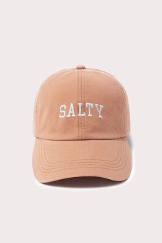 - Best selling Salty baseball cap! - 100% Cotton - One size fits most Casual Spring Snapback Hat, Casual Baseball Cap For Spring, Trendy Cheap Baseball Cap For Beach Season, Affordable Snapback Fitted Hat For Summer, Cheap Summer Baseball Cap One Size Fits Most, Affordable Summer Baseball Cap For Beach Season, Cheap Everyday Baseball Cap For Spring, Cheap Cute Summer Baseball Cap, Cheap Everyday Spring Baseball Cap