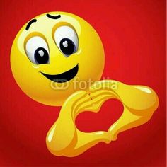 a yellow smiley face holding a ring on a red background - free image 34971