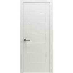 an open white door on a white background