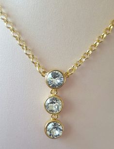 "Clear Crystal Triple Drop Necklace made with Swarovski Elements. Each stone is 8mm round and is genuine Swarovski crystal. The necklace is 18\" - with an extender attached to 20\". Matching earrings are also available." Vintage Bridal Necklace, Clear Crystal Necklace, Vintage Rhinestone Necklace, Horseshoe Necklace, Chic Necklace, Swarovski Crystal Necklace, Crystal Necklaces, Rhinestone Choker, Rhinestone Bridal