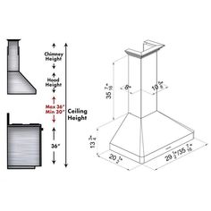 a drawing of a shower head and the measurements for it