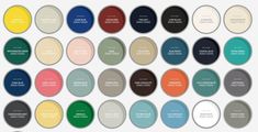 the color scheme for different paint colors