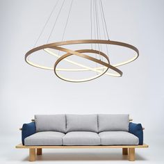 "3 Ring Intterweaved Circle Design Pendant Lighting Aluminum Acrylic LED Ceiling Light" Gold Pendant Lighting, Ring Chandelier, White Chandelier, Pendant Light Design, Antique Chandelier, Light Bulb Types, Led Pendant Lights, Led Chandelier, Circle Design