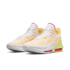 Nike LeBron Witness 6 EP 'White Melon Tint' DC8994-101 Volleyball Etiquette, Lebron 20 Pink, Lebron Witness 6 Basketball Shoes, Lebron20 Shoes, White Melon