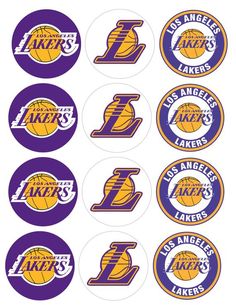 the los angeles lakers logo stickers