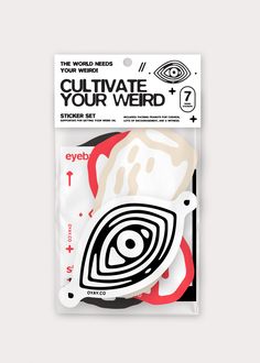 a package of stickers with the words cultivate your weird on it