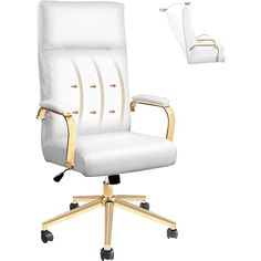 Office Chair Gold Office Chair, Gold Office, Office Desk Chairs, Swivel Chair Desk, Desk Chairs, Leather Office Chair