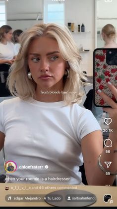 Ivy Blonde With Lowlights, Blonde Hair Blue Eyes Outfits, Short Haircuts Women Straight Hair, Short Blonde Hair Before And After, Money Bob Haircut, Bright Blonde Bob Short, Half Blonde Balayage, Short Brown Hair With Wispy Bangs, Short Lob Haircut Straight