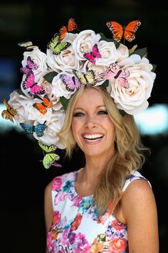 Crazy Hat Day, Woman With Flowers, Easter Hats, Hat Day, Ascot Hats