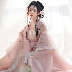 Top Seller for Chinese Hanfu Pink Sets Female Fairy Cosplay Costume Dress Hanfu, Women's Dresses Water Concept, Empire Gown, Pearl Tassels, Decades Fashion, Princess Closet, Traditional Asian Dress, Fairy Cosplay, Chinese Traditional Costume, Chinese Traditional Dress