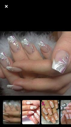 Fancy Nail Designs, Black Nail Art Designs, Camouflage Nails, Glitter French Nails, Art Nail Designs, Designer Nails, Nails Designer, Art Deco Nails