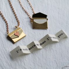 Envelope Necklace, Bff Jewelry, Mua Sắm, Letter Necklace, Say I Love You, Brass Chain, Locket Necklace, Pretty Jewellery