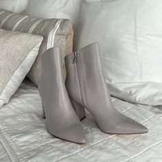 Gorgeous Like New Marc Fisher Booties With An Asymmetrical Ankle Design - Size 8, Worn Once! Light Grey Color With Silver Hardware. Leather. Love Them Just Never Wear Them As A New Mom :) Light Grey Color, Marc Fisher, New Mom, Grey Color, Silver Hardware, New Moms, Bootie Boots, Light Grey, Gray Color