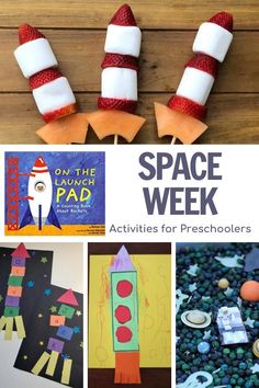 the cover of space week activities for preschoolers