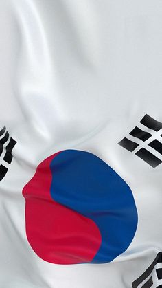 the flag of south korea is waving in the wind