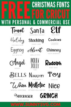 free christmas fonts for cricut Christmas Svg Files Free, Free Fonts For Cricut, Fonts For Cricut, Christmas Fonts Free, Free Fonts For Designers, Stylish Alphabets, Svg Kids, Christmas Fonts, Cricut Fonts