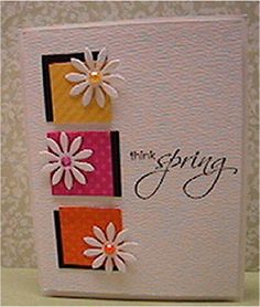 a card with flowers and the word spring on it