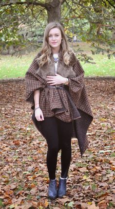 DIY | Handmade Blanket Coat | Tutorial Pattern For Blanket Coat, Blanket Coat Diy, Diy Wool Blanket Coat, Flannel Poncho Diy, Drape Blanket Coat, Poncho Wrap