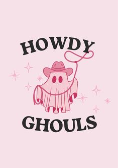 a pink t - shirt with the words hody ghouls on it