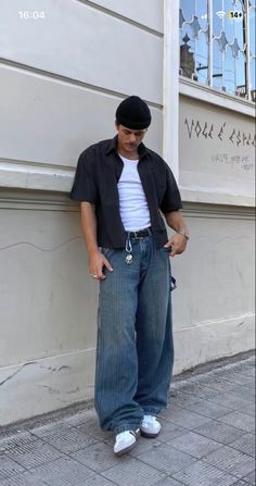 Ny Fits, Adidas Samba Outfit, Baggy Jeans Outfit, Streetwear Spring, Jeans Outfit Men, Samba Outfit, Mens Fasion, Blue Jean Outfits, Spring Outfits Men