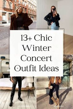 Outfit For Winter Concert, Winter Jam Concert Outfits, How To Dress For Concert Outfits, Outfit For A Gig, London Concert Outfit, Rock Show Outfit Winter, Winter Outfit For Concert, Outfits For Concerts Night Winter, Nashville Concert Outfit Winter