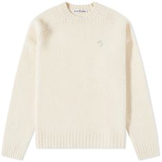 Nwt! Acne Studios Kowhai Logo-Embroidered Wool Sweater Embrace Scandi Simplicity With The Kowhai Knit By Stockholm-Based Label Acne Studios. This Crewneck Jumper Is Crafted From Wool With A Brushed Texture For A Cosy Vibe. This Minimalist Piece Is Subtly Adorned With An Embroidered Scriptural Logo At The Chest To Complete The Look. 100% Wool Crewneck Ribbed Trims Embroidered Branding Acne Sweater, Acne Studios Sweater, Acne Studio, Blue Striped Shirt, Embroidered Wool, Roll Neck Sweater, Embroidered Sweater, Baroque Fashion, Cashmere Wool