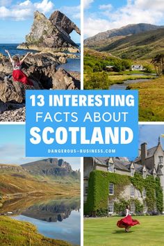 the scottish countryside with text overlay that reads 13 interesting fact about scotland