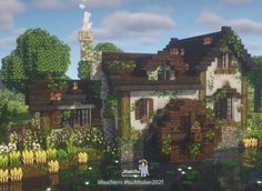 Community House, Minecraft Cottage, Minecraft House Tutorials, Easy Minecraft Houses