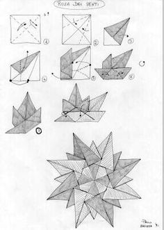 the instructions for how to make an origami bird