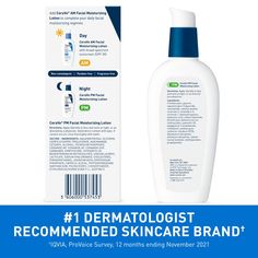 Developed with dermatologists, CeraVe PM Facial Moisturizing Lotion has an ultra lightweight, oil free formula that moisturizes throughout the night and helps restore the protective skin barrier with three essential ceramides. Lotion also contains hyaluronic acid to help retain skin's natural moisture and niacinamide to help calm skin. Moisturizes throughout the night and helps restore the protective skin barrier. Oil-free, Fragrance Free, Non-comedogenic. Patented technology that provides 24 ho Cerave Skincare, Moisturizer For Face, Dermatologist Recommended Skincare, Facial Lotion, Oil Free Moisturizers, Moisturizing Lotion, Derma Roller, Moisturizing Lotions, Spf Sunscreen